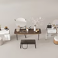 Light Luxury Dressing Table Combination 3d model