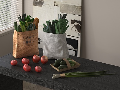 Modern Kitchen Vegetables Fruit Vegetables 3d model