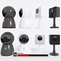 Projection Surveillance Cameras with Various Black and White Modern Designs