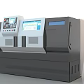 CNC Lathe Industrial Machine with Digital Control Panel and Display for Precision Metalworking 3d model