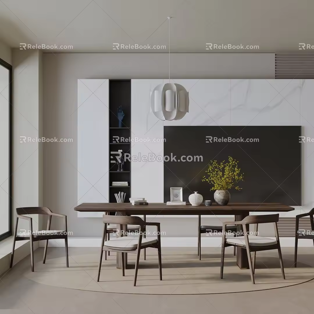 Modern table combination 3d model