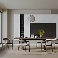 Modern table combination 3d model