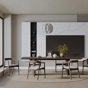 Modern table combination 3d model