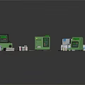 Green Medical Testing Devices With Test Strips Reagent Bottles And Packaging Boxes In Laboratory Setting