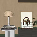 Modern Table Lamp Metal Mushroom-Shaped Table Lamp Combination 3d model
