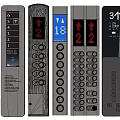 Elevator Control Panel With Digital Display Buttons Floor Numbers And Arrows 3d model