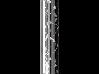 Elegant Transparent Glass Wall Lamp With Floral Pattern And Silver Frame Design 3d model
