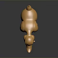 Elegant Golden Duck Shaped Decorative Furniture With Shiny Metal Surface