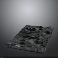 Highly Detailed Lunar Surface Model With Realistic Craters And Textured Terrain