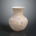 Elegant Cracked Texture Marble Like Decorative Vase With Classic Shape For Home Interior