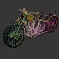Vintage Motorcycle With Classic Design Chrome Details And Shiny Metallic Surface