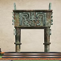 Ancient Style Bronze Garden Ornament With Intricate Patterns Decorative Legs And Ears