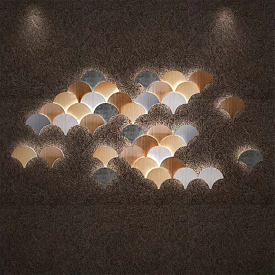 Modern wall lamp Ginkgo wall lamp 3d model Modern wall lamp Ginkgo wall lamp 3d model