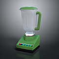 Green Household Blender With Transparent Measuring Jar And Colorful Control Buttons For Home Use
