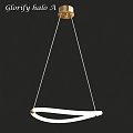 Modern Chandelier Glory Hanging Golden Round Linear 3d model