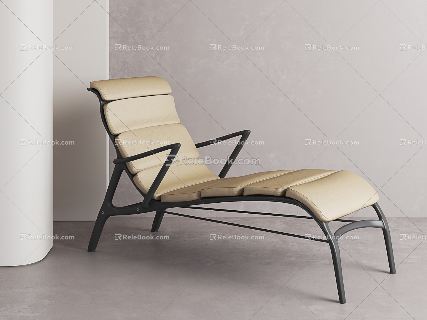 Modern Recliner Leather Reclining Chair Leisure Chair 3d model