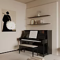 Modern Living Room Interior With White Sofa Armchair Coffee Table Decorative Painting Blinds And Curtains