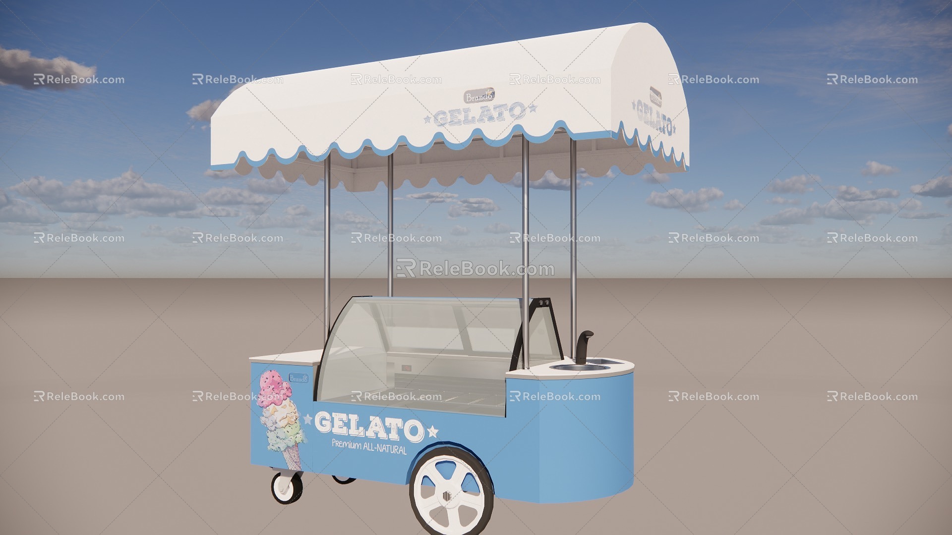 Ice Cream Car 3d model