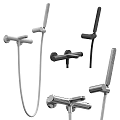 Modern Shower Head Fixtures In Black And White With Handheld And Fixed Designs