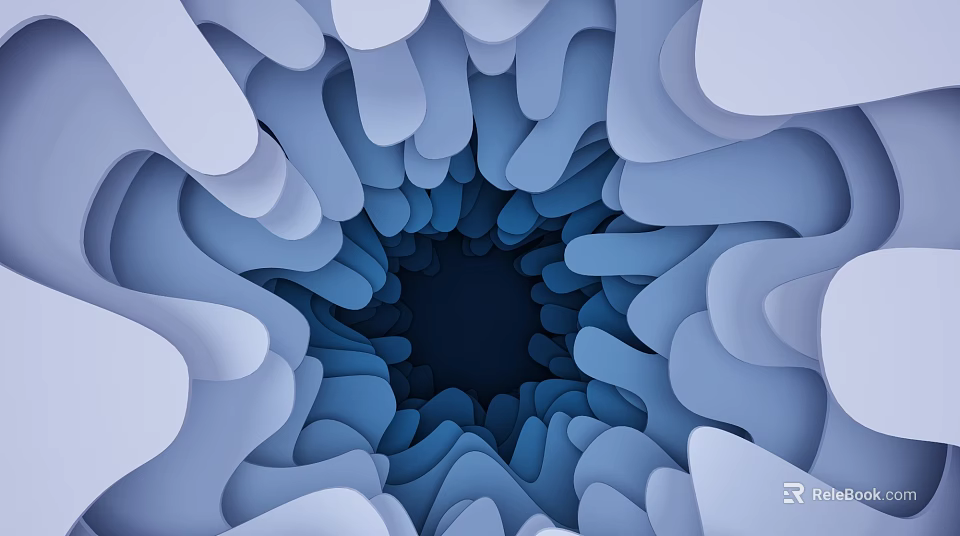 Modern Commercial Equipment With Abstract Blue Geometric Wave Pattern Design 3d model