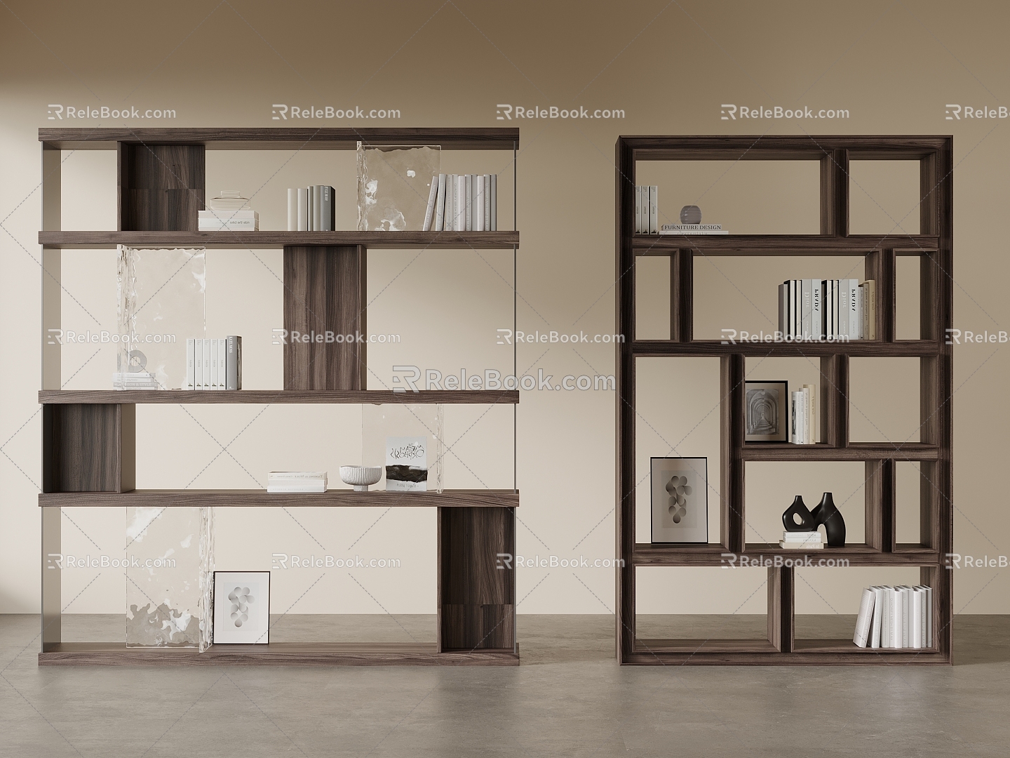 New Chinese Partition Cabinet Bookcase Display Cabinet 3d model