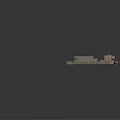 Cartoon Style Scenery With Fenced Yard Multiple Houses Different Roofs And Small Details Like Ladder
