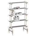 Sturdy Metal Multi Tier Shelving Unit For Home Office Storage Organizer