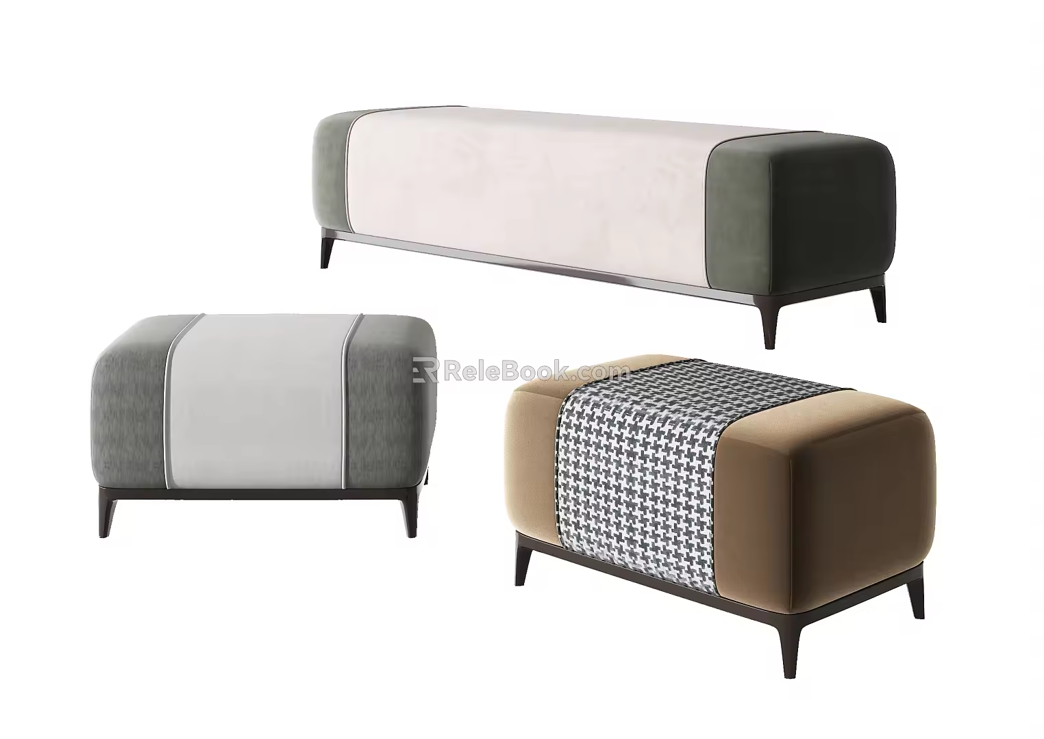 Modern sofa stool sofa stool pedal 3d model