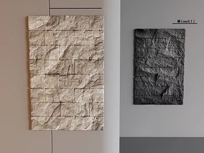 rubble background wall 3d model