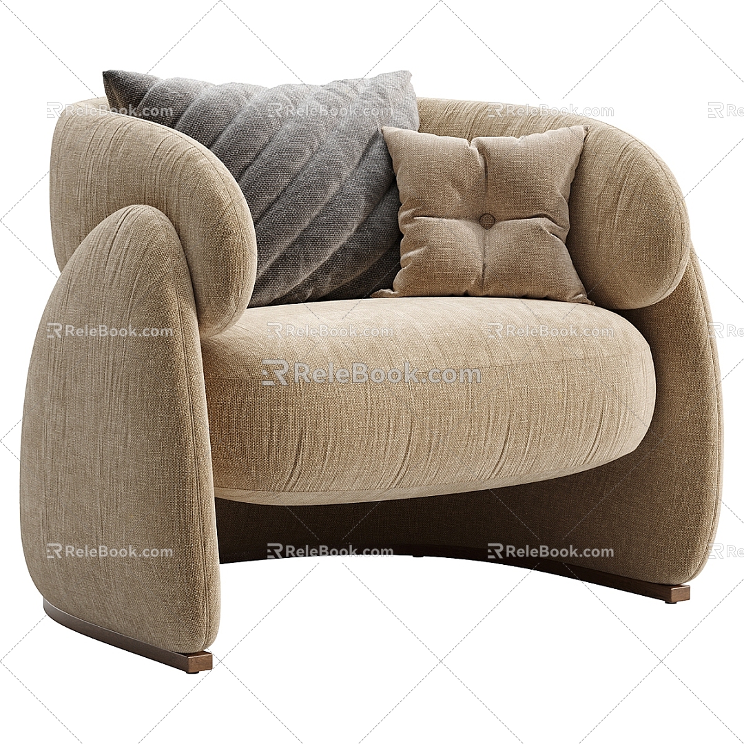 Single sofa sofa 3d model