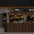 Inviting Café Interior With Wooden Bar Counter Pendant Lights Menu Board And Scenic Windows