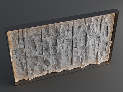 rubble stone background wall stone wall rubble stone wall cultural stone background wall 3d model