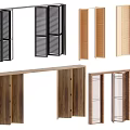 Modern Folding Doors with Various Wooden Designs and Lattice Patterns for Home Use