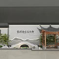 Ancient Chinese Architecture Featuring Traditional Pavilion Stone Bridge And Landscape Elements