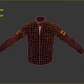 Brown Leather Jacket With Orange Stripes On Sleeves Classic Fashion Design