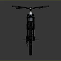 Modern Mountain Bike with Black Seat Large Off Road Tires and Silver Frame
