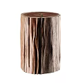 Natural Wooden Side Table With Stump Design And Rustic Texture For Home Decor