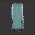 Vintage Turquoise Electronic Camera With Metal Frame And Retro Design Details