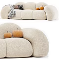 Modern Light Luxury Curved Multiplayer Sofa 3d model