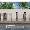 Modern gate access control door access control machine road gate induction door 3d model