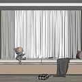 Cozy Window Seat With Sheer Curtains Soft Pillows And Cozy Blanket For Relaxation