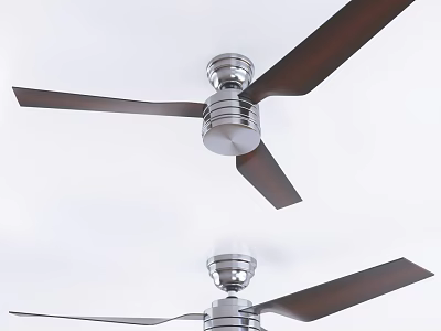 Modern Ceiling Fan With Metal Base And Dark Blades For Contemporary Home Living 3d model