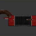 Red Accordion Daily Living Essential with Black Bellows and White Perforated Key Buttons