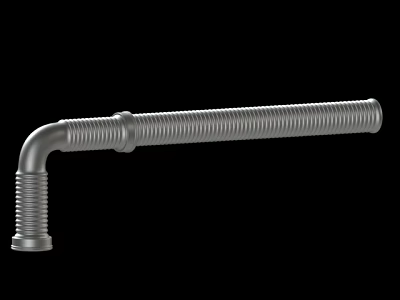 Metal Corrugated Pipe With Bend Structure For Plumbing System Applications 3d model