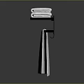 Modern Bathroom Black Towel Rack With Folded And Hanging White Towels