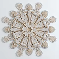 Ornate Intricate Carving With Symmetrical Leaves Petals And Central Circle Design