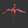 Modern Flamingo Cartoon Flamingo Anime Flamingo 3d model