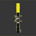 Yellow Conveyor Belt Equipment With Automatic Labeling Machine For Industrial Production Lines