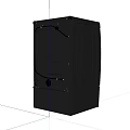 Black Front Load Washing Machine With Digital Control Panel And Base Drawer 3d model