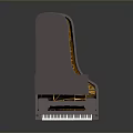 White Grand Piano With Open Lid And Golden Interior For Home Use